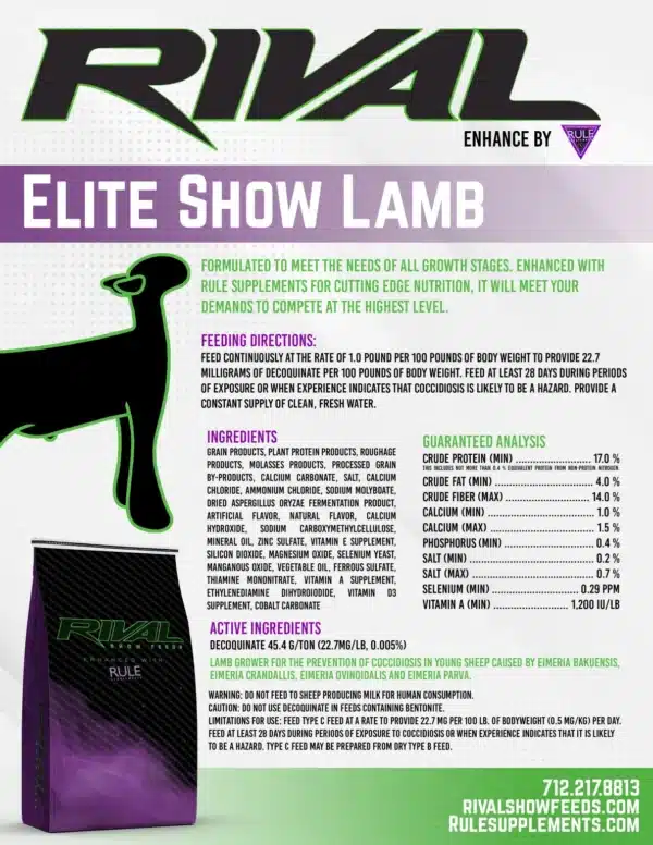 show lamb 16% b30